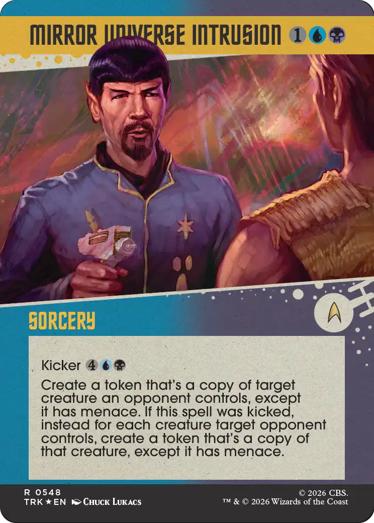 Mirror Universe Intrusion - Rare Sorcery card from Star Trek