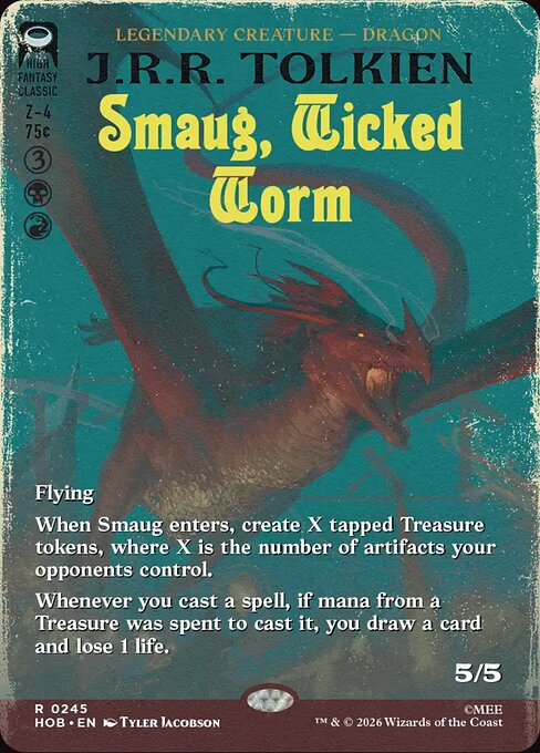 Smaug, Wicked Worm - Rare card from The Hobbit