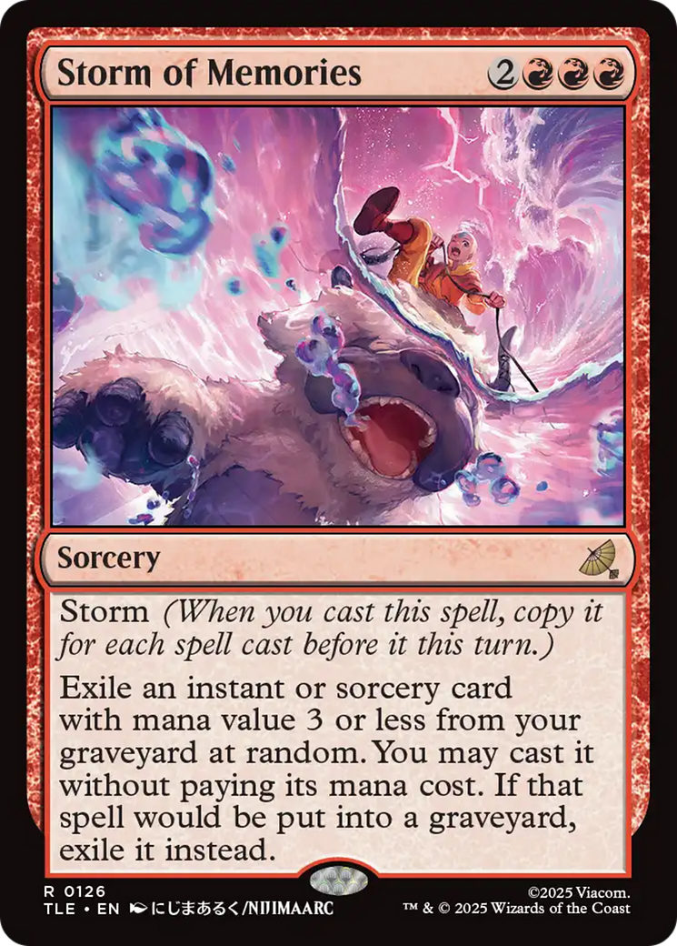 Storm of Memories - Rare Sorcery card from Avatar: The Last Airbender Eternal