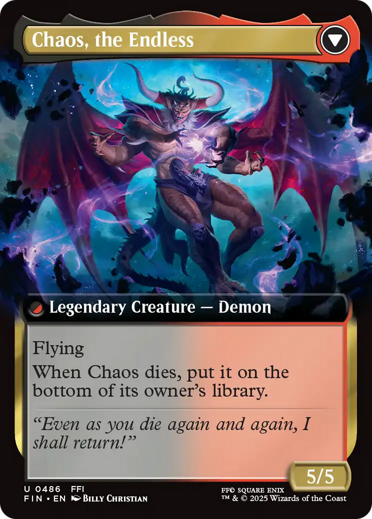 Image of card Garland, Knight of Cornelia // Chaos, the Endless back