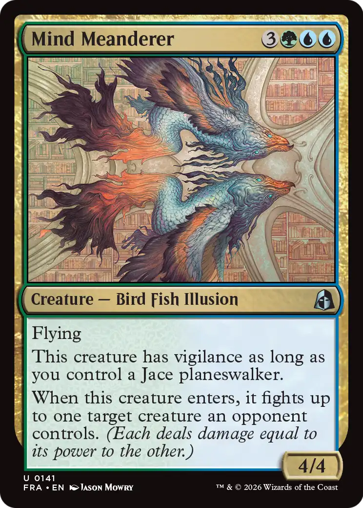 Mind Meanderer - Uncommon Creature — Bird Fish Illusion card from Reality Fracture