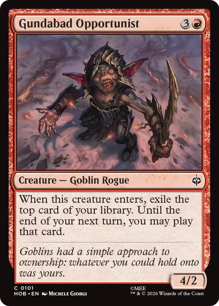 Gundabad Opportunist - Common Creature — Goblin Rogue card from The Hobbit
