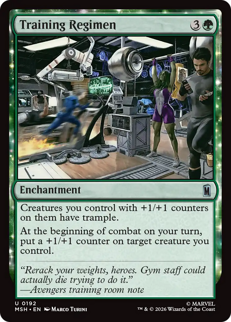 Training Regimen - Uncommon Enchantment card from Marvel Super Heroes