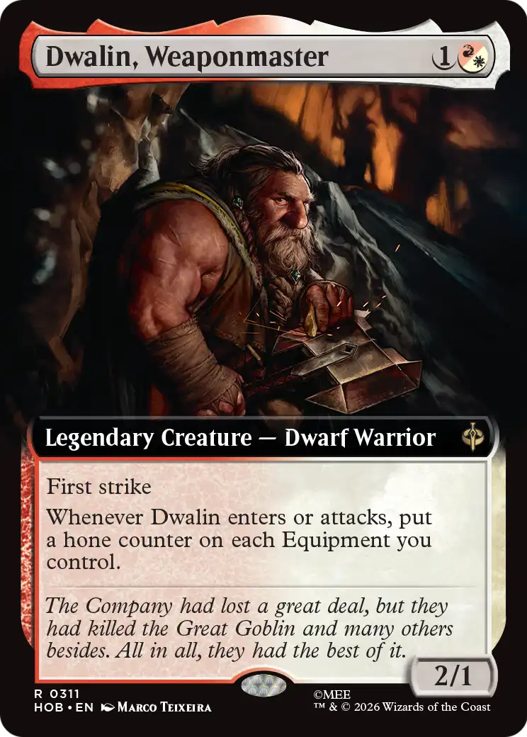 Dwalin, Weaponmaster - Rare Legendary Creature — Dwarf Warrior card from The Hobbit