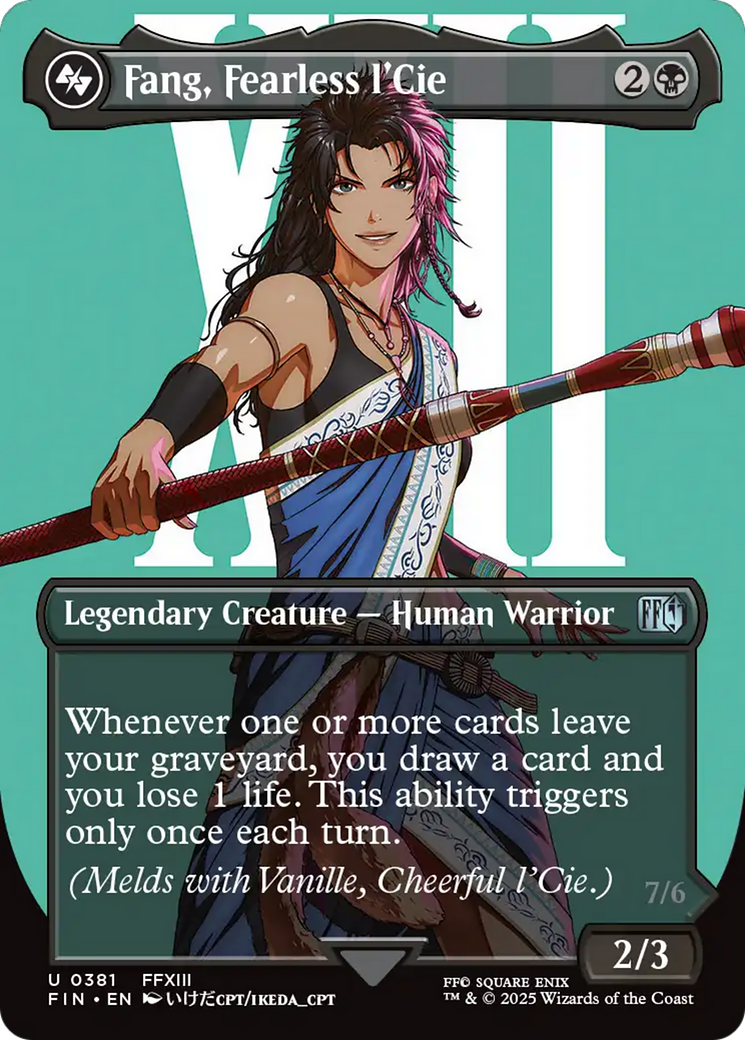 Fang, Fearless l'Cie // Vanille, Cheerful l'Cie - Uncommon Legendary Creature — Human Warrior card from Final Fantasy