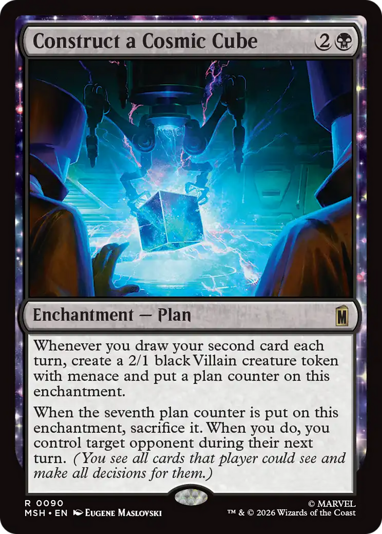 Construct a Cosmic Cube - Rare Enchantment — Plan card from Marvel Super Heroes