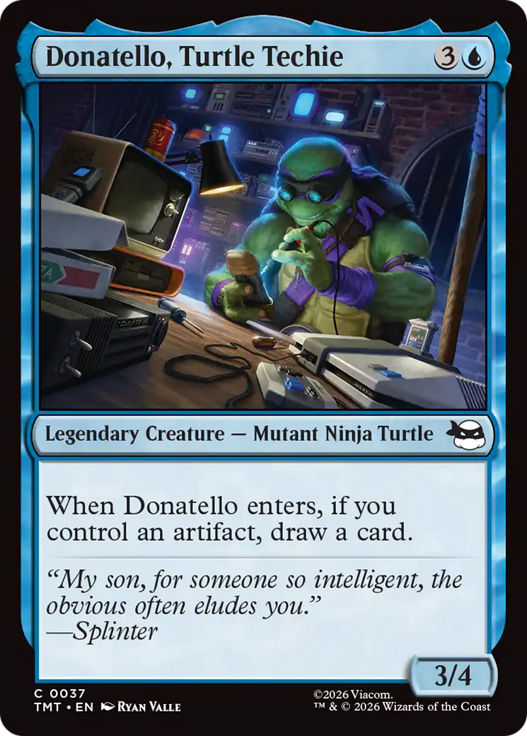 Donatello, Turtle Techie - Common Legendary Creature — Mutant Ninja Turtle card from Teenage Mutant Ninja Turtles
