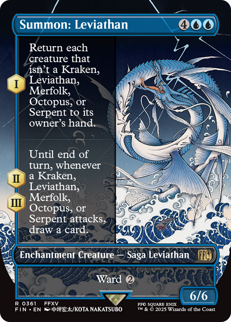 Summon: Leviathan - Rare Enchantment Creature — Saga Leviathan card from Final Fantasy
