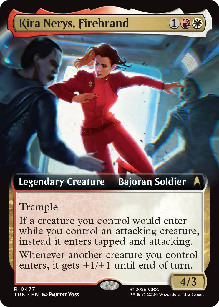 Kira Nerys, Firebrand - Rare Legendary Creature — Bajoran Soldier card from Star Trek