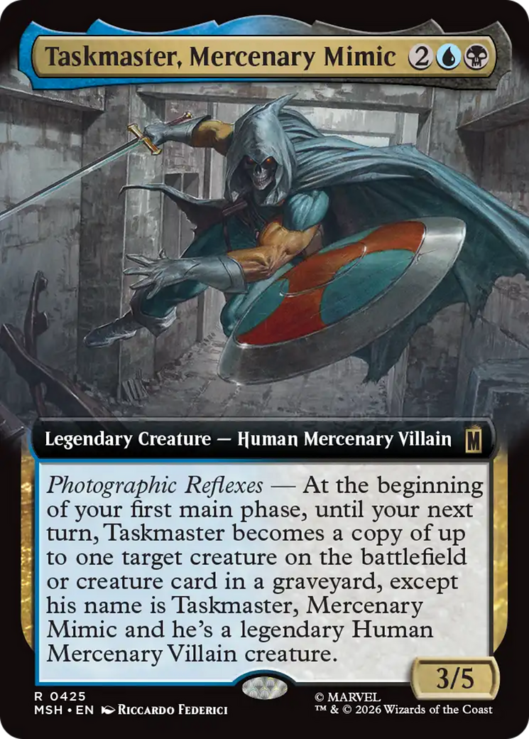 Taskmaster, Mercenary Mimic - Rare Legendary Creature — Human Mercenary Villain card from Marvel Super Heroes