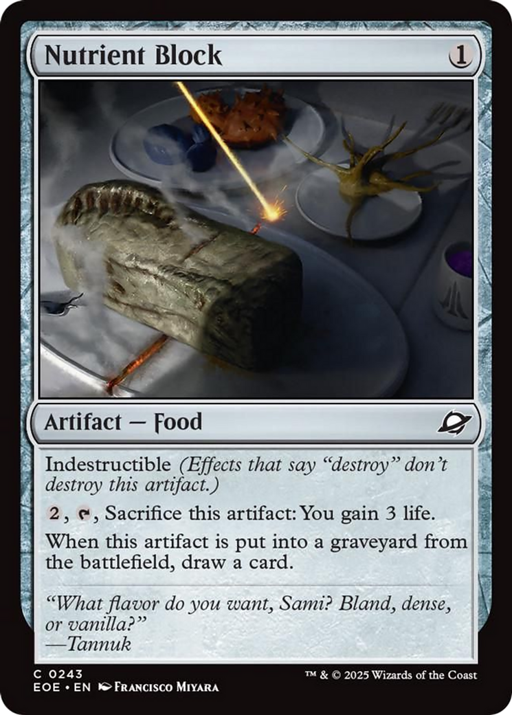 Nutrient Block - Common Artifact — Food card from Edge of Eternities