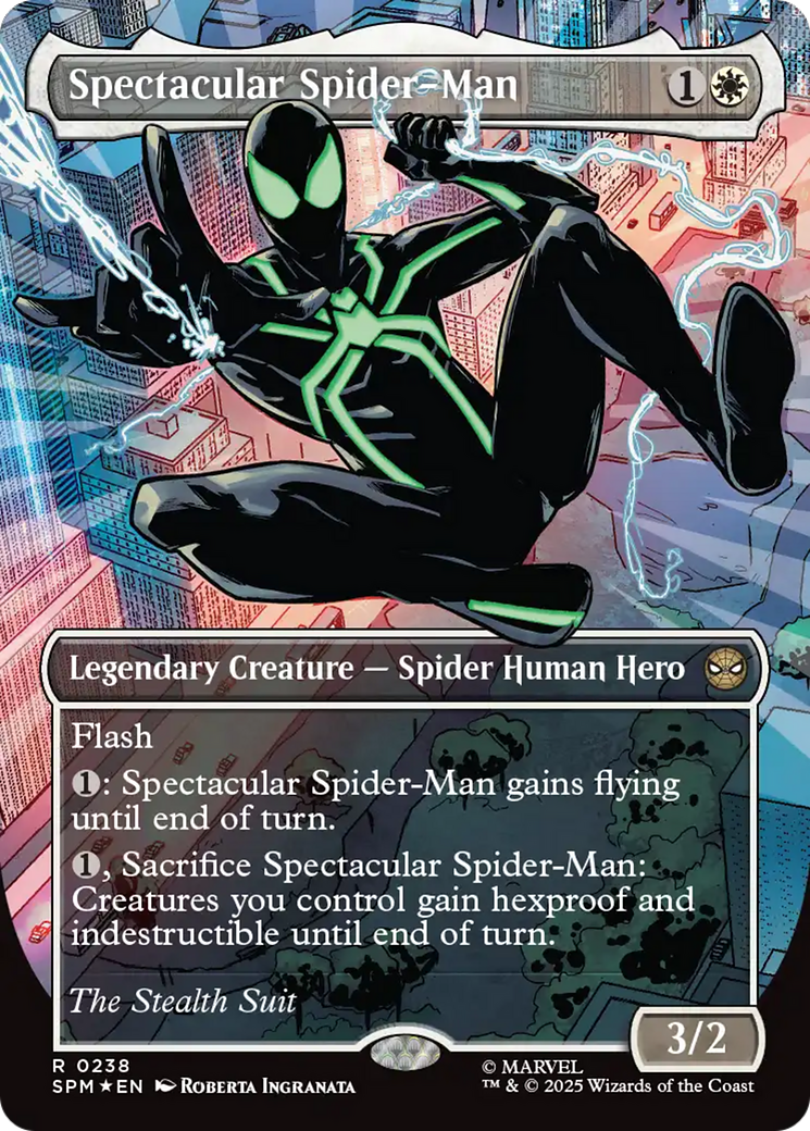 Spectacular Spider-Man - Rare Legendary Creature — Spider Human Hero card from Marvel's Spider-Man