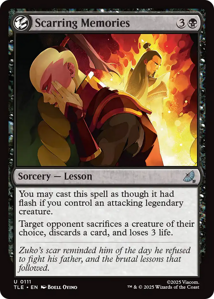 Scarring Memories - Uncommon Sorcery — Lesson card from Avatar: The Last Airbender Eternal