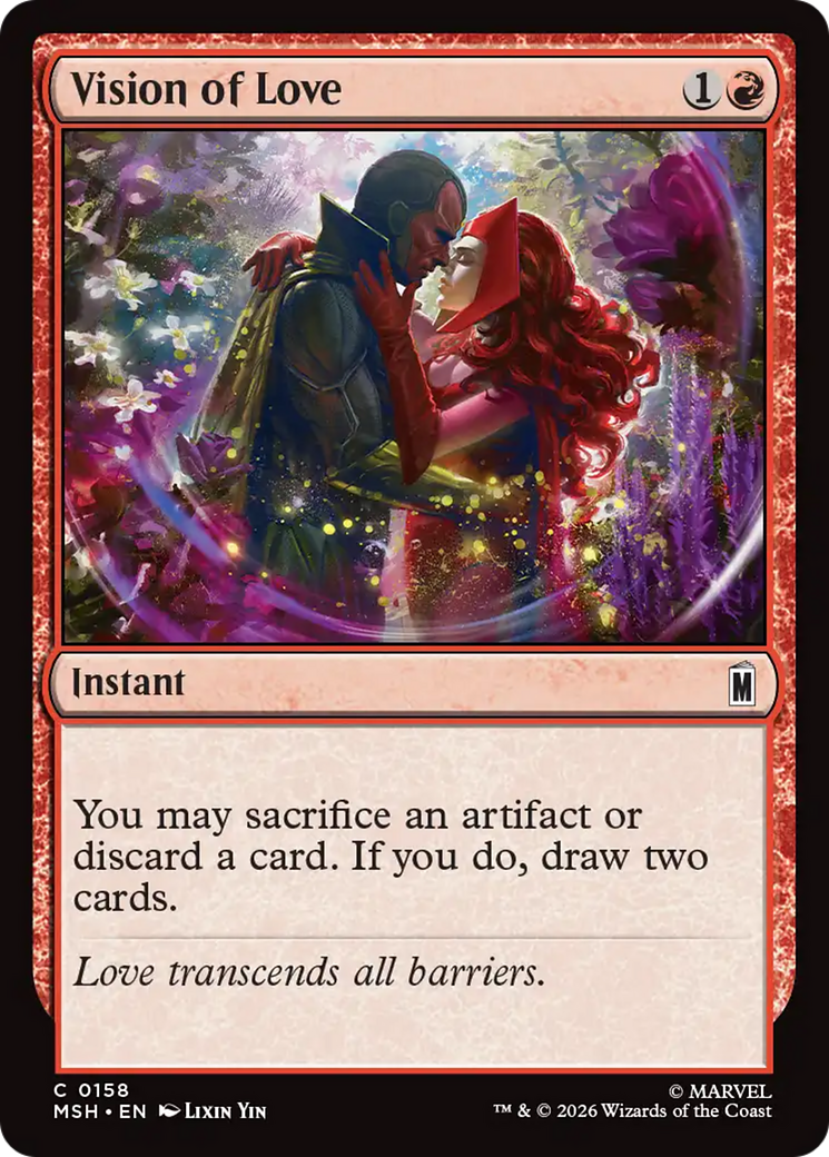 Vision of Love - Common Instant card from Marvel Super Heroes