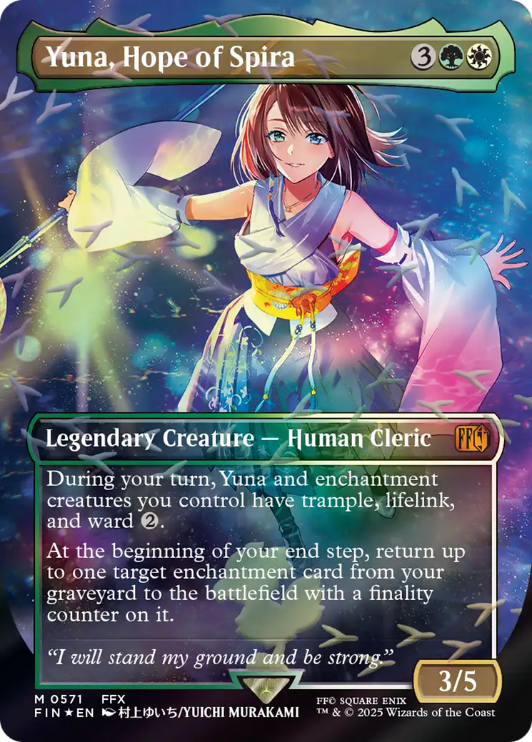Yuna, Hope of Spira - Mythic Legendary Creature — Human Cleric card from Final Fantasy