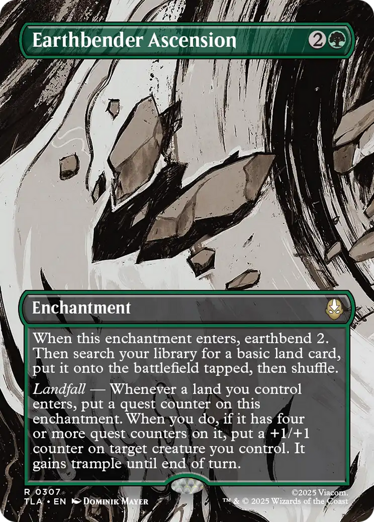 Earthbender Ascension - Rare Enchantment card from Avatar: The Last Airbender