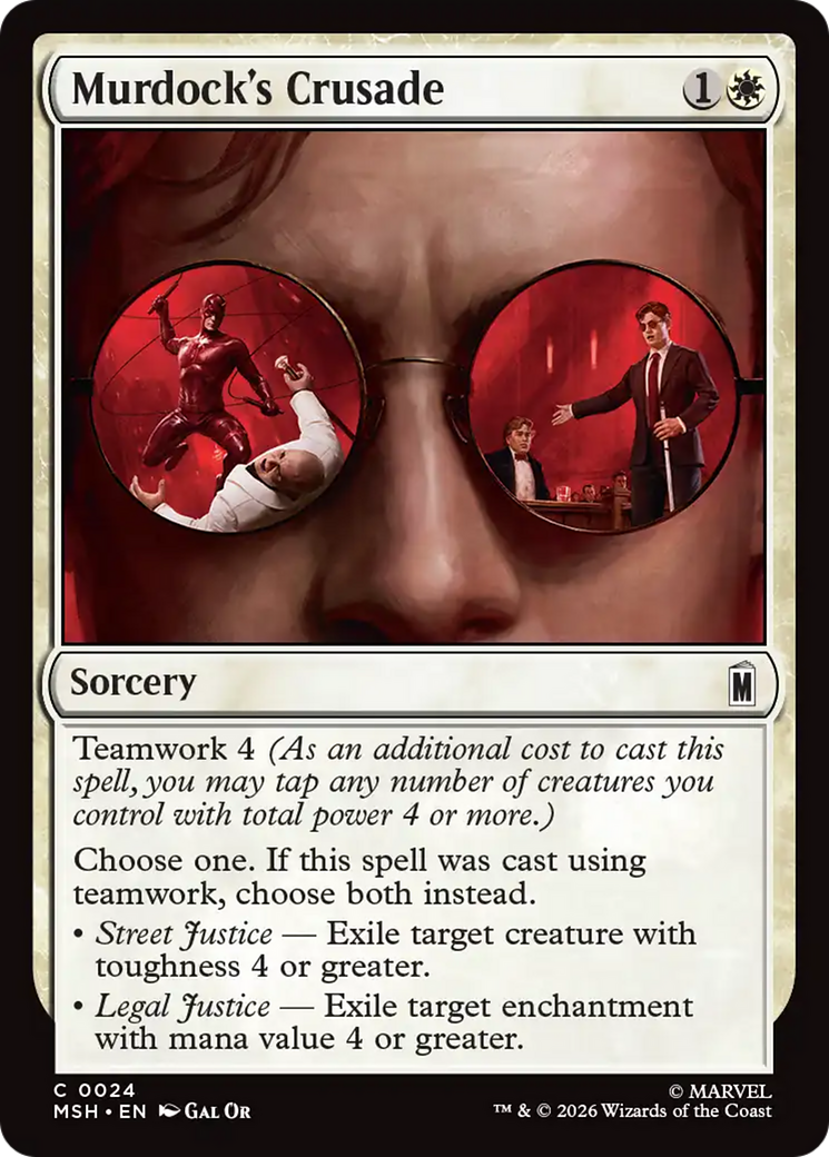 Murdock's Crusade - Common Sorcery card from Marvel Super Heroes