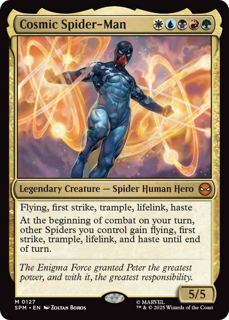 Cosmic Spider-Man - Mythic Legendary Creature — Spider Human Hero card from Marvel's Spider-Man