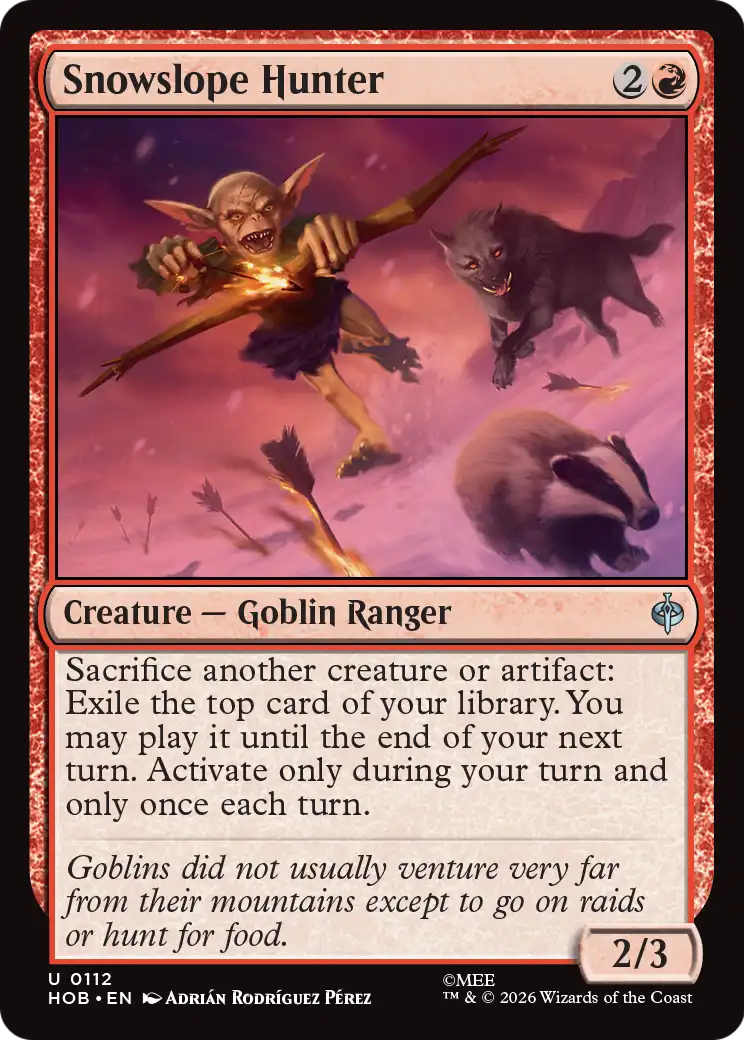Snowslope Hunter - Uncommon Creature — Goblin Ranger card from The Hobbit