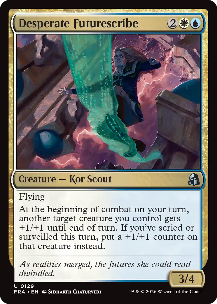 Desperate Futurescribe - Uncommon Creature — Kor Scout card from Reality Fracture