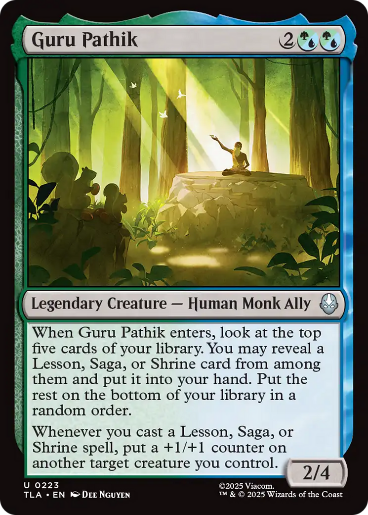 Guru Pathik - Uncommon Legendary Creature — Human Monk Ally card from Avatar: The Last Airbender