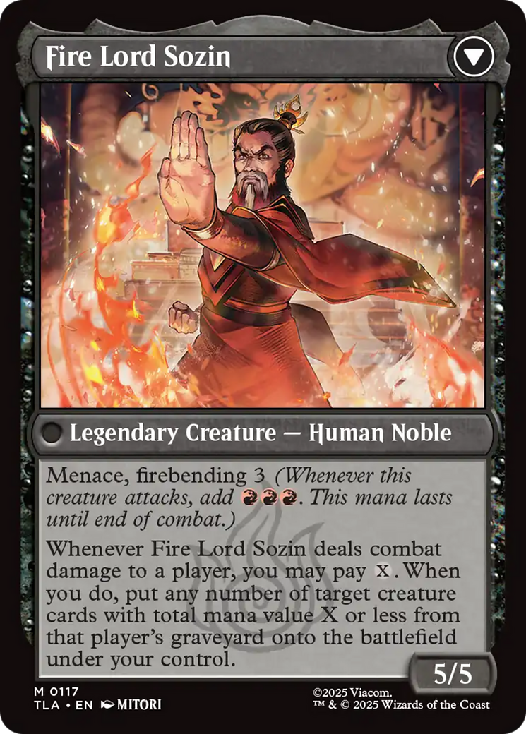 Back face of The Rise of Sozin // Fire Lord Sozin - Enchantment — Saga card