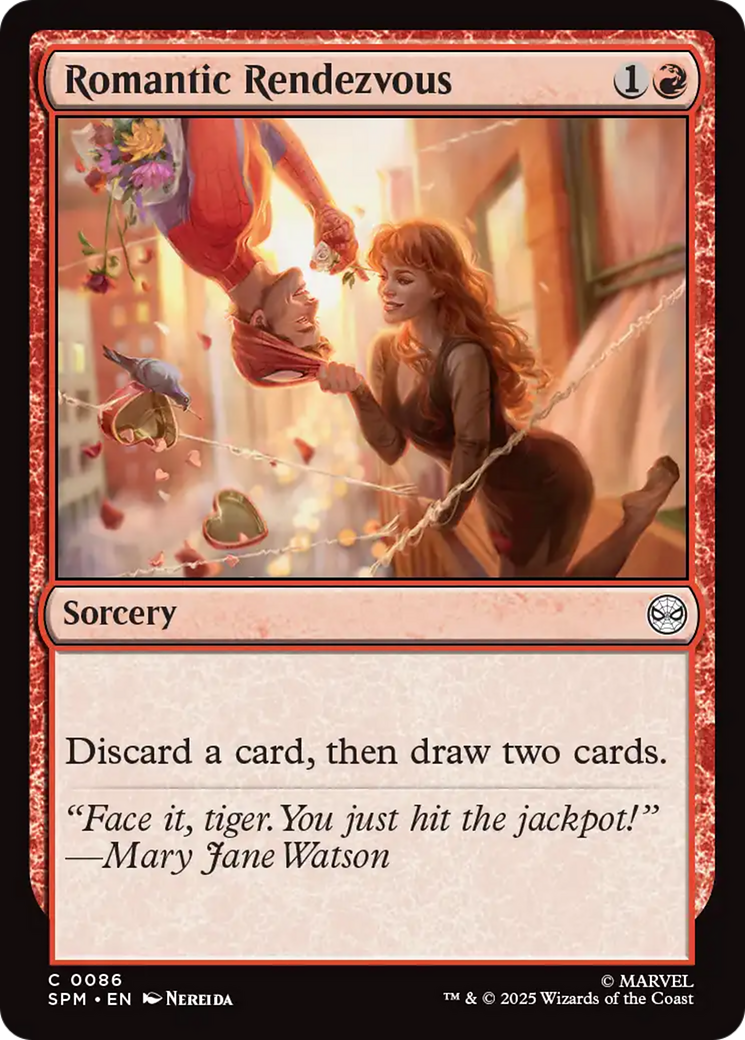 Romantic Rendezvous - Common Sorcery card from Marvel's Spider-Man