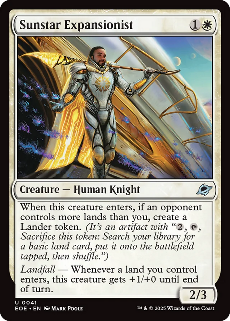 Sunstar Expansionist - Uncommon Creature — Human Knight card from Edge of Eternities