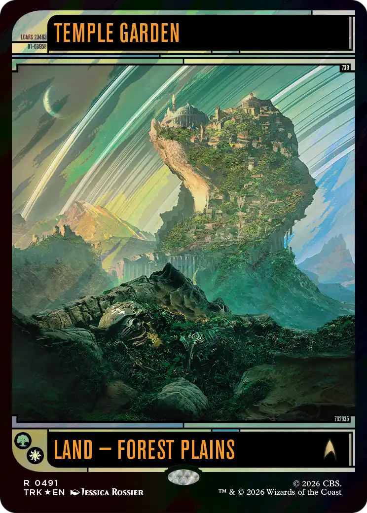 Temple Garden - Rare Land — Forest Plains card from Star Trek