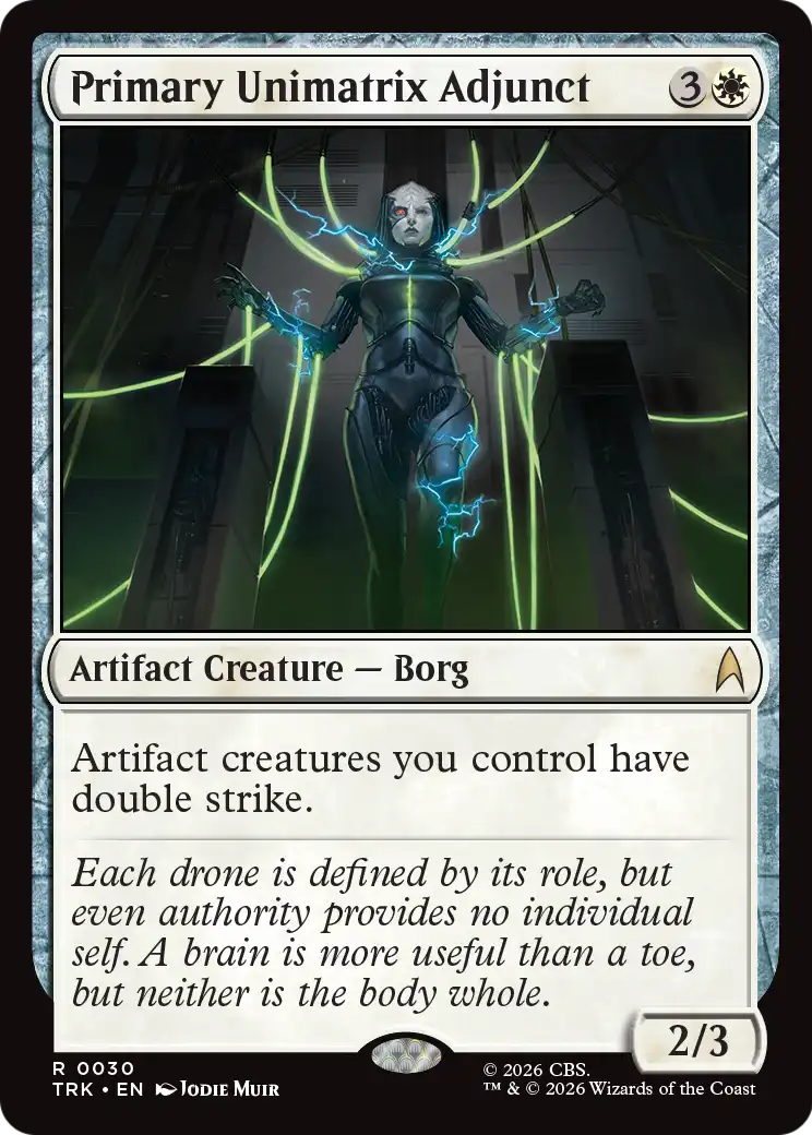 Primary Unimatrix Adjunct - Rare Artifact Creature — Borg card from Star Trek
