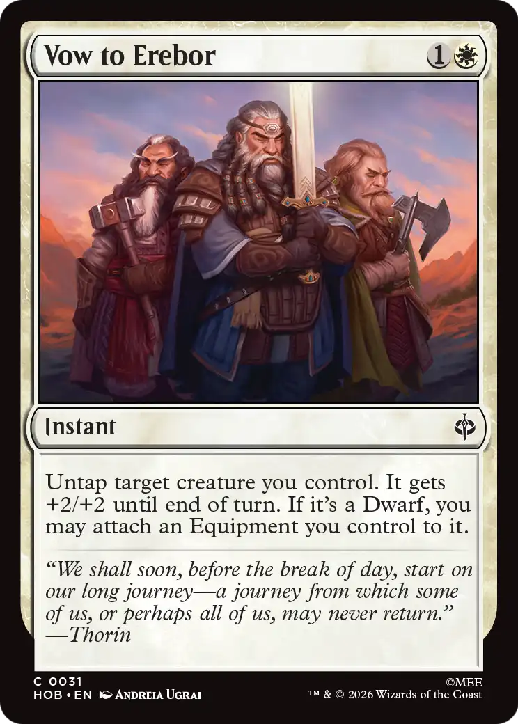 Vow to Erebor - Common Instant card from The Hobbit
