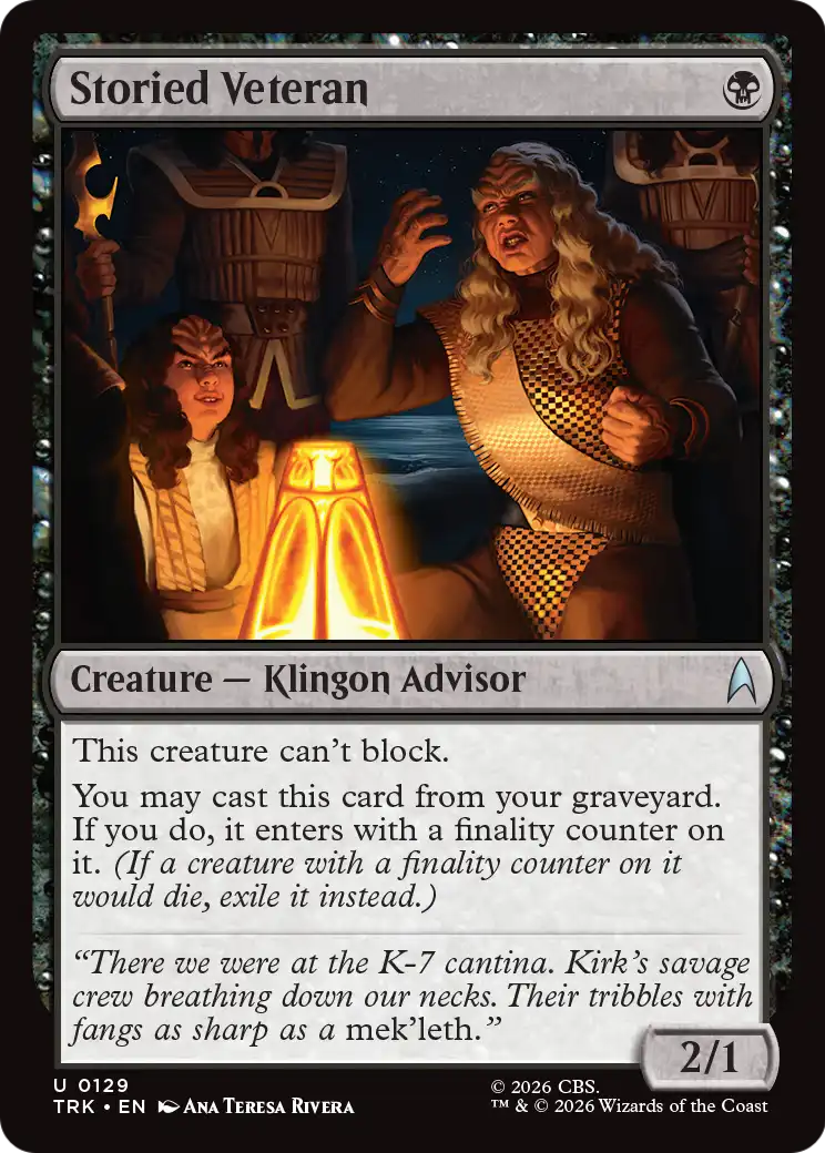 Storied Veteran - Uncommon Creature — Klingon Advisor card from Star Trek