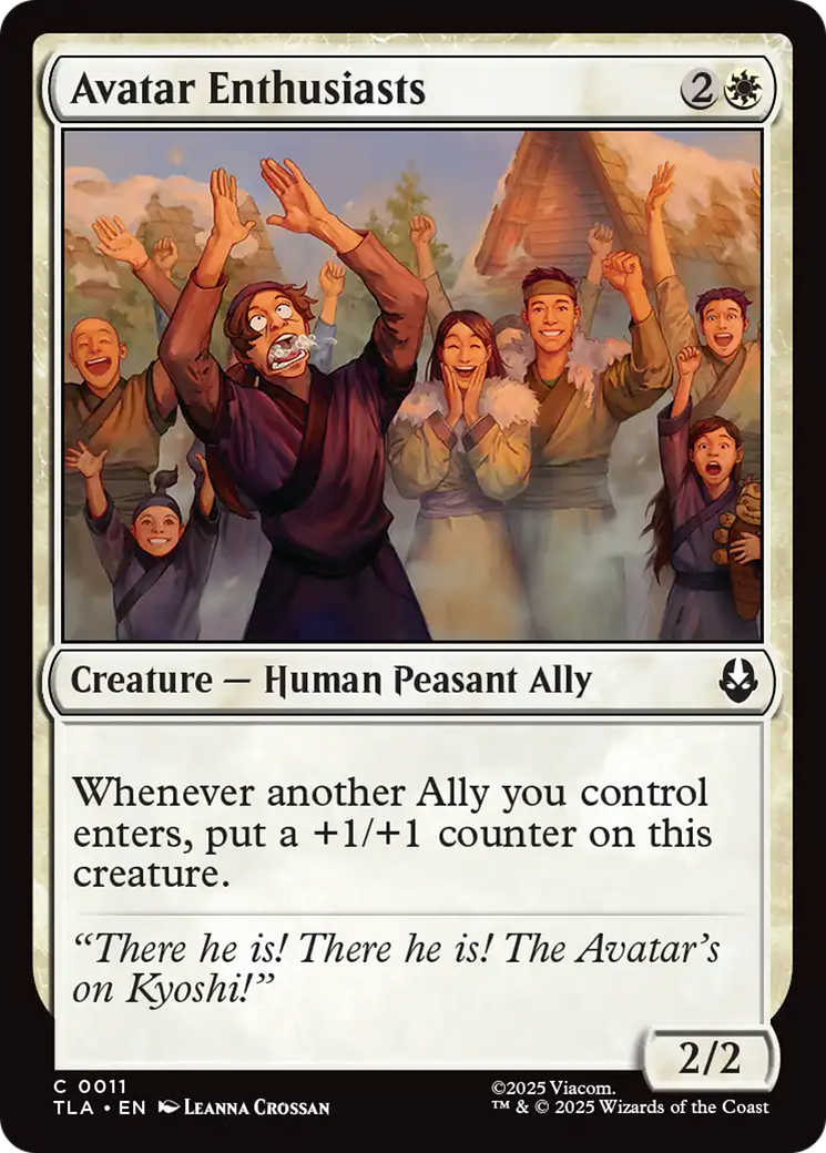 Avatar Enthusiasts - Common Creature — Human Peasant Ally card from Avatar: The Last Airbender