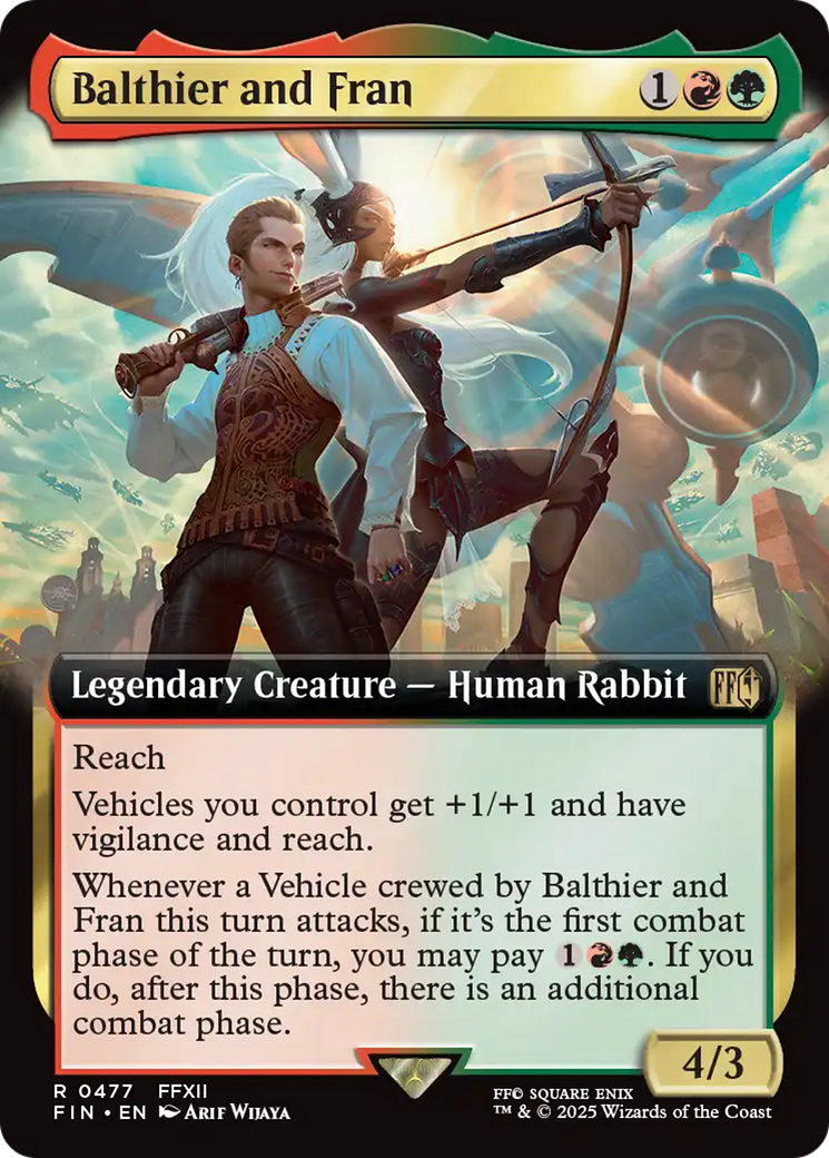 Balthier and Fran - Rare Legendary Creature — Human Rabbit card from Final Fantasy