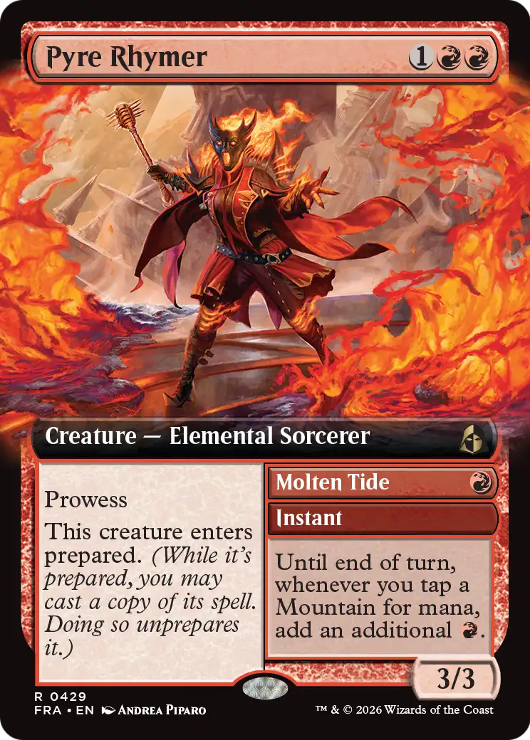 Pyre Rhymer // Molten Tide - Rare Instant card from Reality Fracture