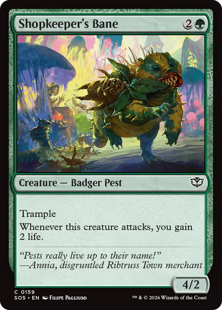 Shopkeeper's Bane - Common Creature — Badger Pest card from Secrets of Strixhaven
