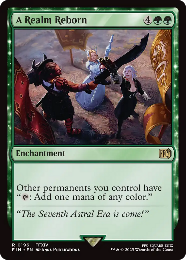 A Realm Reborn - Rare Enchantment card from Final Fantasy