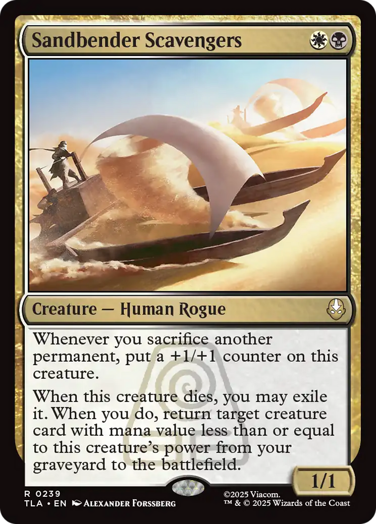 Sandbender Scavengers - Rare Creature — Human Rogue card from Avatar: The Last Airbender