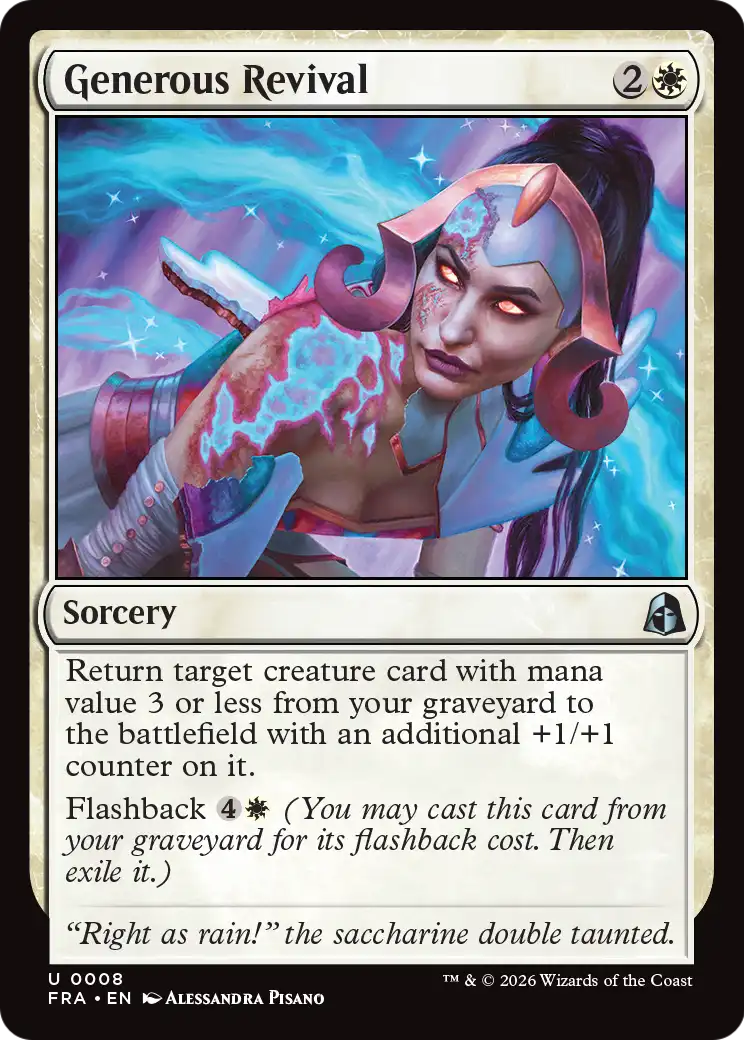 Generous Revival - Uncommon Sorcery card from Reality Fracture