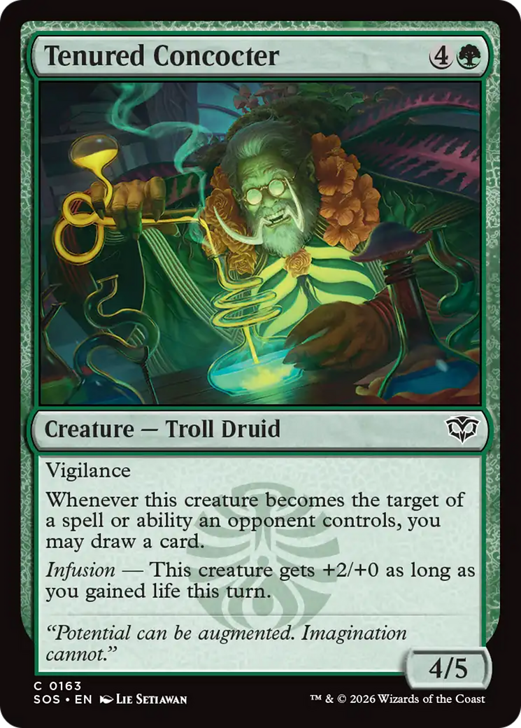 Tenured Concocter - Common Creature — Troll Druid card from Secrets of Strixhaven