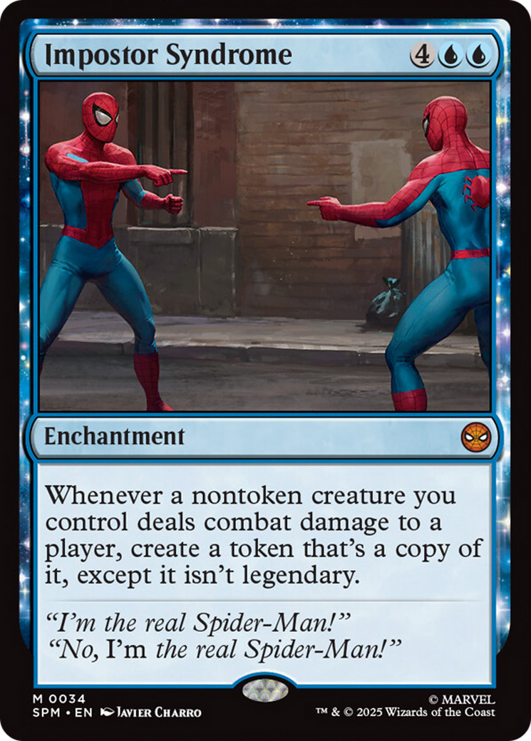 Impostor Syndrome - Mythic Enchantment card from Marvel's Spider-Man