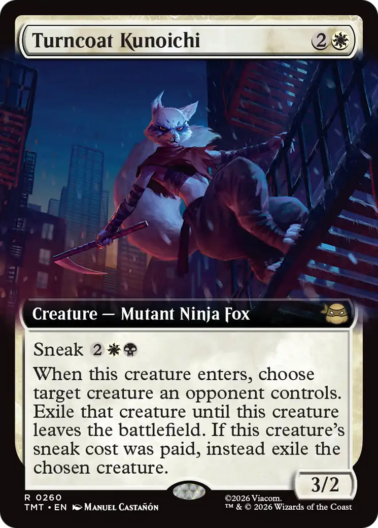 Turncoat Kunoichi - Rare Creature — Mutant Ninja Fox card from Teenage Mutant Ninja Turtles
