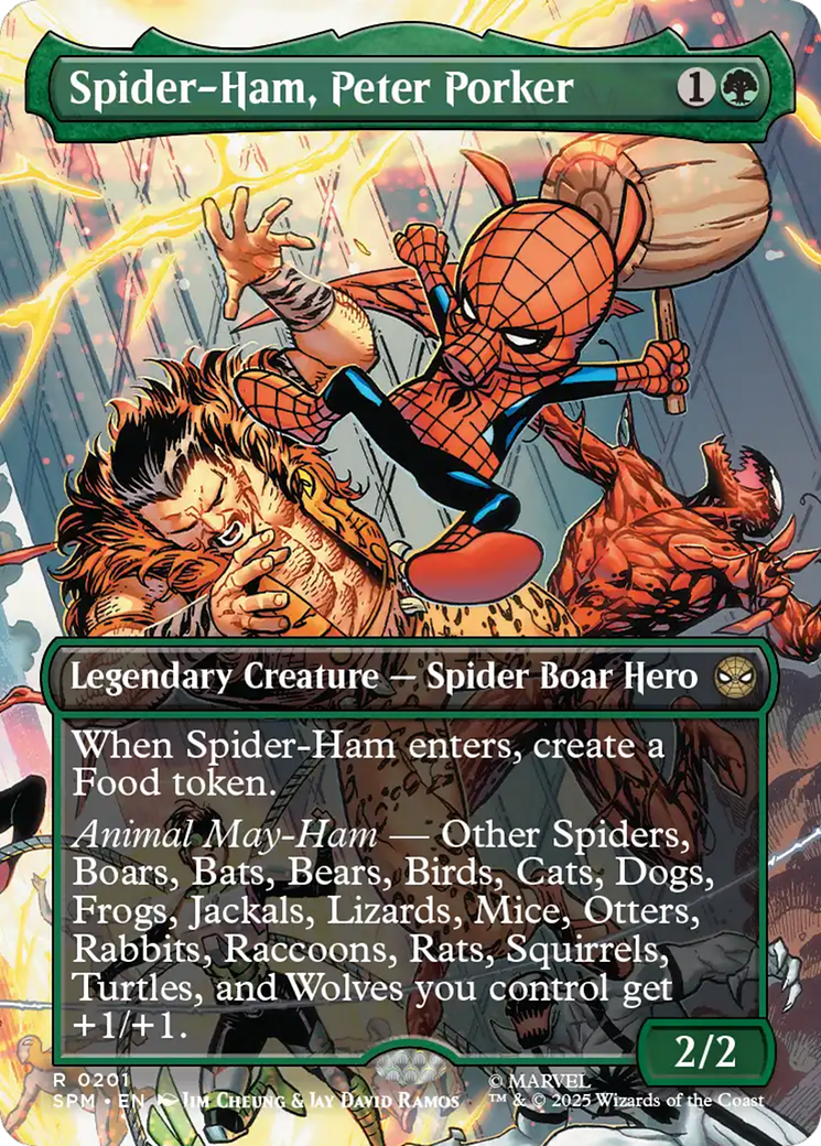 Spider-Ham, Peter Porker - Rare Legendary Creature — Spider Boar Hero card from Marvel's Spider-Man