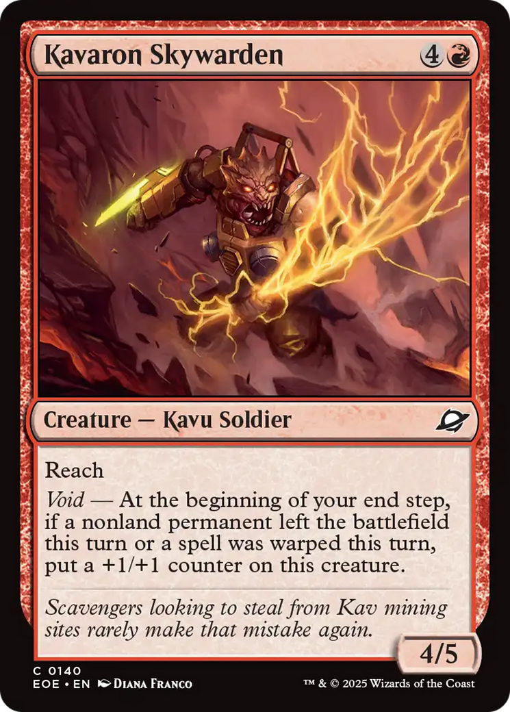 Kavaron Skywarden - Common Creature — Kavu Soldier card from Edge of Eternities
