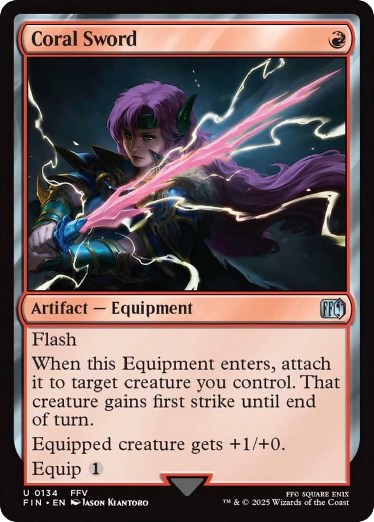 Coral Sword - Uncommon Artifact — Equipment card from Final Fantasy