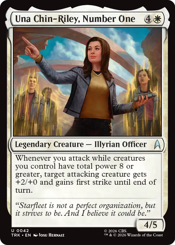 Una Chin-Riley, Number One - Uncommon Legendary Creature — Illyrian Officer card from Star Trek