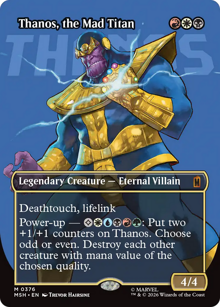 Thanos, the Mad Titan - Mythic Legendary Creature — Eternal Villain card from Marvel Super Heroes