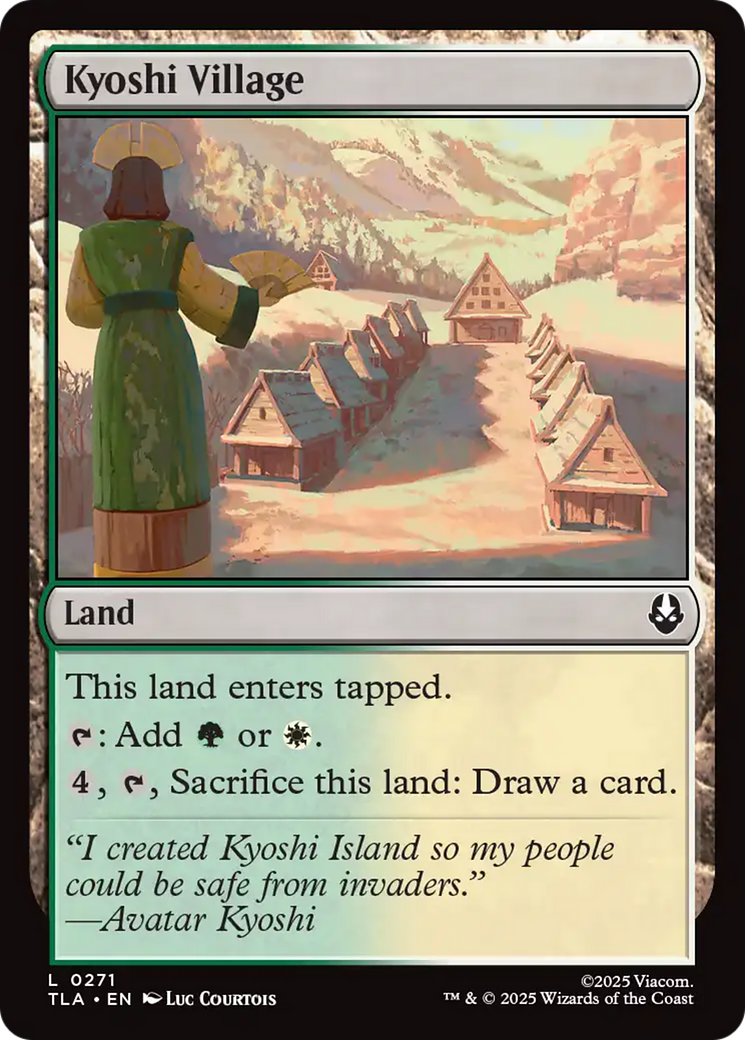 Kyoshi Village - Common Land card from Avatar: The Last Airbender