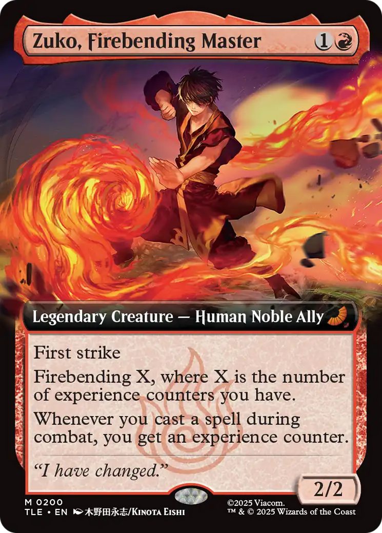 Zuko, Firebending Master - Mythic Legendary Creature — Human Noble Ally card from Avatar: The Last Airbender Eternal