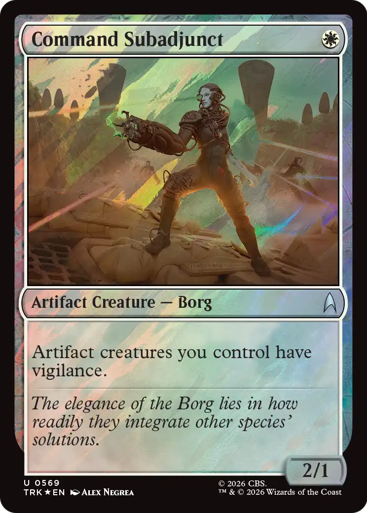 Command Subadjunct - Uncommon Artifact Creature — Borg card from Star Trek
